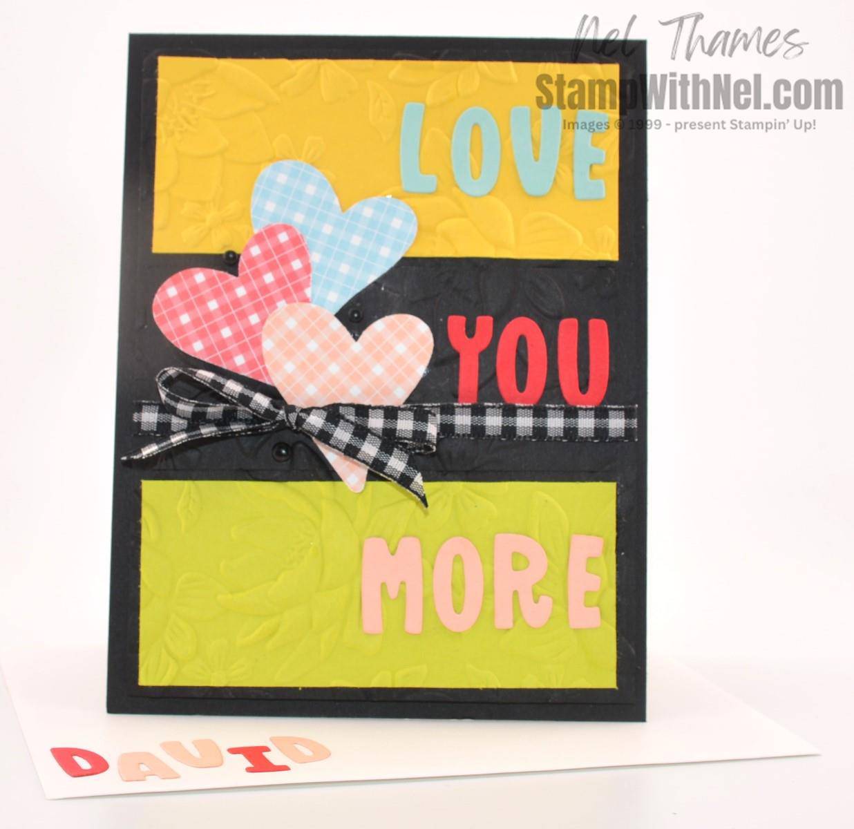 Stampin' Up! Mini Alphabet Dies Love You More, Happy Inkin